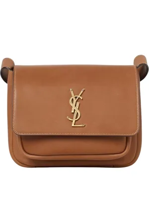 Saint Laurent Taske, Dame, Brun, ONE SIZE, Uld, Elegant Læder Skuldertaske