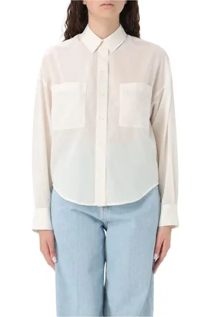 Calvin Klein Bluser & Skjorter, Dame, Hvid, S, Hvid Button-Up Skjorte