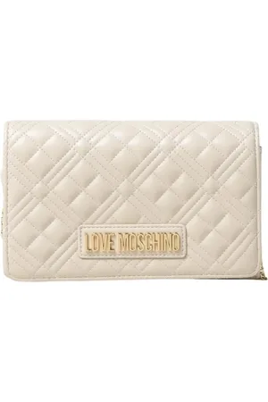 Moschino Taske, Dame, , ONE SIZE, Uld, Quiltet Kædeting Pung med Logo