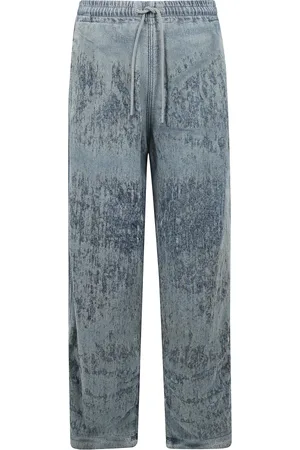 Diesel Jeans, Herre, Blå, XS, Denim, Denim Snørebåndsbukser Lige Hem