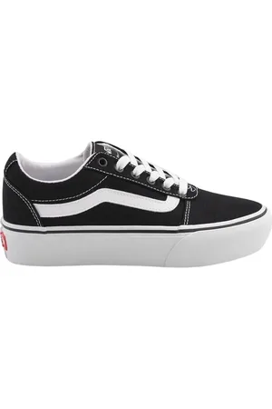 Vans Sko, Dame, Sort, 37 EU, Platform Canvas Sko Sort/Hvid