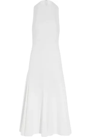 Jacquemus Kjole, Dame, Hvid, M, Hvid Midi Halter Kjole Favola