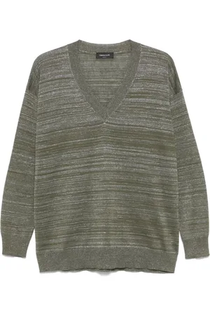 Fabiana Filippi Strik, Dame, Grøn, S, Bomuld, Grøn Sweater Dametøj