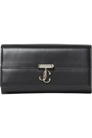Jimmy Choo Taske, Dame, Sort, ONE SIZE, Læder, Krystaludsmykket Læderpung
