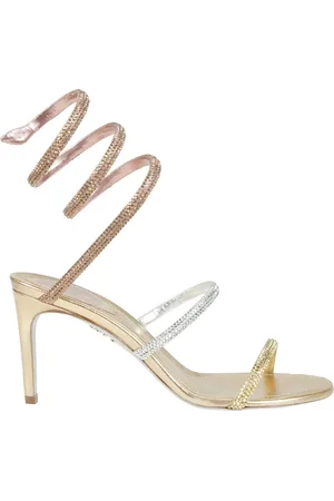 RENE CAOVILLA Sko, Dame, , 39 EU, Læder, Stiletto Sandaler med Elastikrem