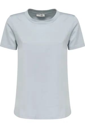 Max Mara Top, Dame, Blå, L, Blå Crew Neck T-shirts og Polos