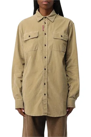 Dsquared2 Bluser & Skjorter, Dame, , M, Bomuld, Corduroy Skjorte med Lommer