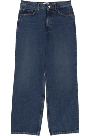 AMISH Jeans, Dame, Blå, W26, Denim, Højtaljet Brede Ben Denim Jeans