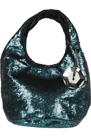 J.W.Anderson Taske, Dame, Grøn, ONE SIZE, Pailetter, Paillet Shopper Håndtaske med Metal Vedhæng