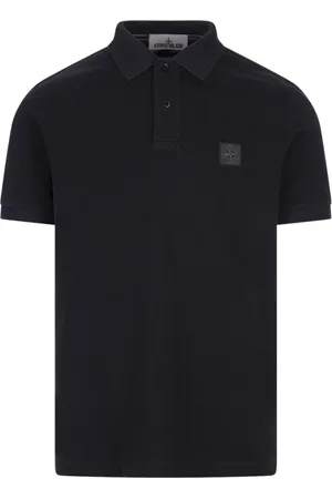 Stone Island Top, Herre, Blå, S, Blå Polo Skjorte med Kompass Logo