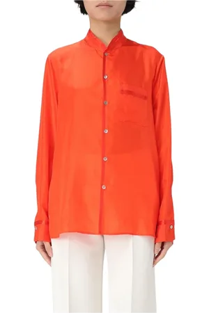 FORTE FORTE Bluser & Skjorter, Dame, , S, Tyl, Rosa Button-Up Skjorte med Delikat Detalje