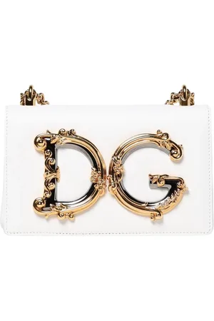 Dolce & Gabbana Taske, Dame, Hvid, ONE SIZE, Uld, Hvid Lille Kæde Skuldertaske