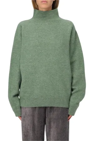 ALYSI Strik, Dame, Grøn, L, Cashmere, Rød Cashmere Sweater Elegant Stil