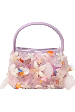 Cult Gaia Taske, Dame, Lyserød, ONE SIZE, Uld, Floral Resin Håndtaske