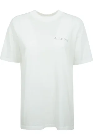 ANINE BING Top, Dame, Hvid, S, Trykt Tekst T-shirt