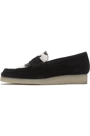 Clarks Sko, Dame, Sort, 37 1/2 EU, Læder, Wallabee Loafer