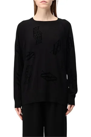 Armani Exchange Strik, Dame, Sort, M, Uld, Sort Uldtrøje