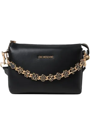 Moschino Taske, Dame, Sort, ONE SIZE, Uld, Sort Chain Strap Clutch Taske