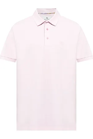 Etro Top, Herre, Lyserød, XL, Bomuld, Luksus Hvid T-Shirt Polo