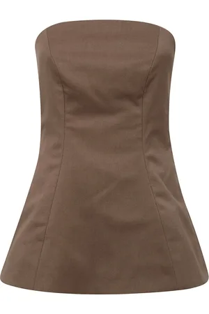 Entire Studios Top, Dame, Brun, L, Uld, Flared Tube Top uden stropper
