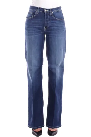 Dondup Jeans, Dame, Blå, W27, Bomuld, Blå Logo Jeans med Lommer