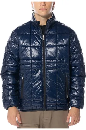 Pop Trading Company Jakke, Herre, Blå, M, Uld, Vendbar Quiltet Pufferjakke Navy Drizzle