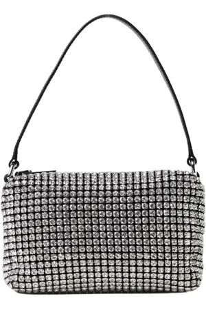 Alexander Wang Taske, Dame, Hvid, ONE SIZE, Læder, Hvid Crystal Mesh Mini Clutch