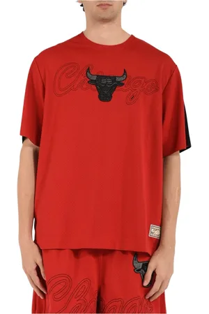 Purple Brand Top, Herre, Rød, M, Læder, Chicago Bulls Mesh Broderet T-shirt