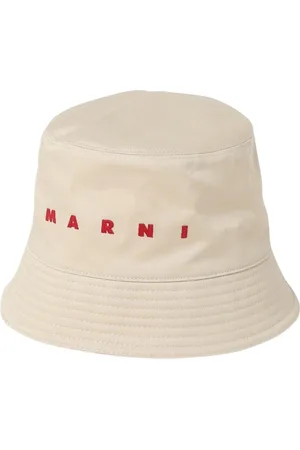 Marni Tilbehør, Herre, , S, Elegant Logo Bucket Hat Blå