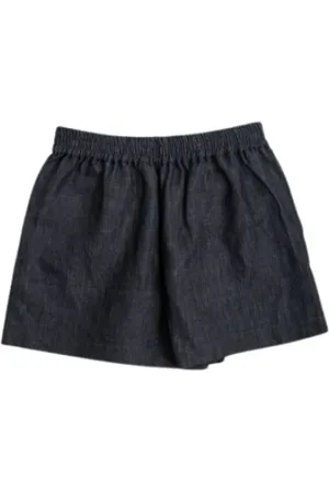 STUDIO NICHOLSON Shorts, Herre, Blå, L, Denim, Denim shorts med elastik i taljen