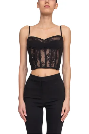 Pinko Top, Dame, Sort, XS, Sort Cady Bustier Kvinders Mode