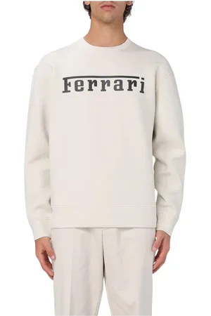 FERRARI Sweathshirts & Hoodies, Herre, , S, Luksus Crewneck Sweater med Ribbed Trims