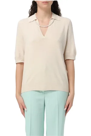 Liu Jo Strik, Dame, , M, Uld, Rød V-hals Sweater Top