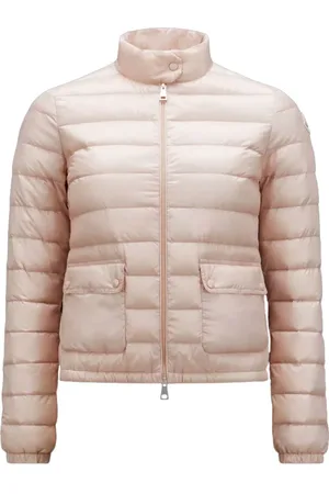 Moncler Jakke, Dame, Lyserød, S, Uld, Lans Dunjakke - Quiltet, Kort, Lynlås
