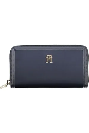 Tommy Hilfiger Tilbehør, Dame, Blå, ONE SIZE, Uld, Pung med Lynlås Lukning