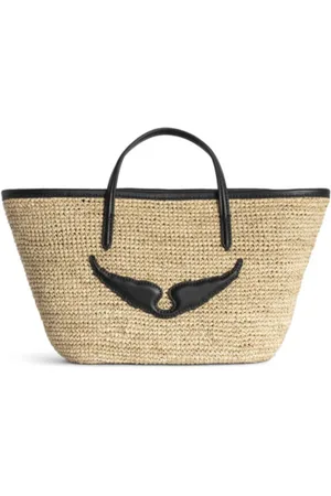 Zadig & Voltaire Taske, Dame, , ONE SIZE, Uld, Mini Wings Basket i raffia