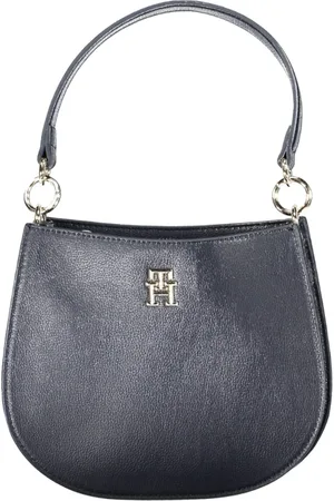 Tommy Hilfiger Taske, Dame, Blå, ONE SIZE, Uld, Blå Damehåndtaske med Justerbar Strop