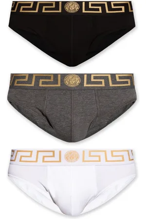 VERSACE Undertøj, Herre, Sort, 2XL, Bomuld, Mærkede underbukser 3-pakke