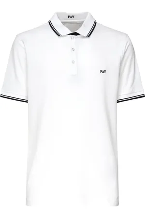FAY Top, Herre, Hvid, M, Bomuld, Hvide T-shirts og Polos med Logo