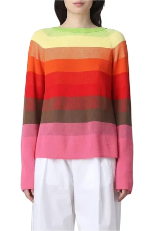 SEMICOUTURE Strik, Dame, Flerfarvet, L, Uld, Farverig Strik Pullover Sweater