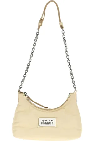 Maison Margiela Taske, Dame, , ONE SIZE, Uld, Hvid Quiltet Læder Mini Skuldertaske