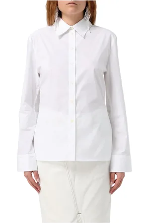 Jacquemus Bluser & Skjorter, Dame, Hvid, M, Bomuld, Elegant Poplin Skjorte i Hvid