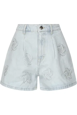ROTATE Shorts, Dame, Blå, W25, Denim, Denim Studs Shorts