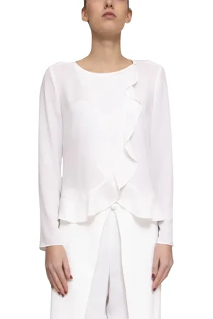 Emporio Armani Bluser & Skjorter, Dame, Hvid, S, Hvid Dame Blazer