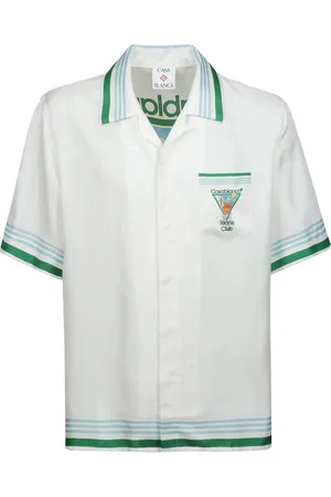 Casablanca Skjorte, Herre, Flerfarvet, XL, Bomuld, Tennis Icon Vacation Shirt