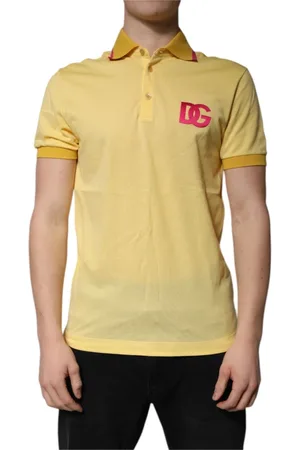 Dolce & Gabbana Top, Herre, Gul, S, Bomuld, Gul Logo Krave Polo T-shirt