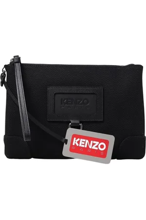 Kenzo Taske, Dame, Sort, ONE SIZE, Læder, Sort Canvas Clutch Taske