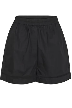 INWEAR Shorts, Dame, Sort, XS, Bomuld, Sorte Shorts & Knickers med Broderede Detaljer