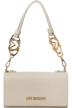 Moschino Taske, Dame, , ONE SIZE, Uld, Ivory Chain Clutch Taske