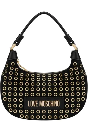 Moschino Taske, Dame, Sort, ONE SIZE, Uld, Elegant Eyelet Skuldertaske